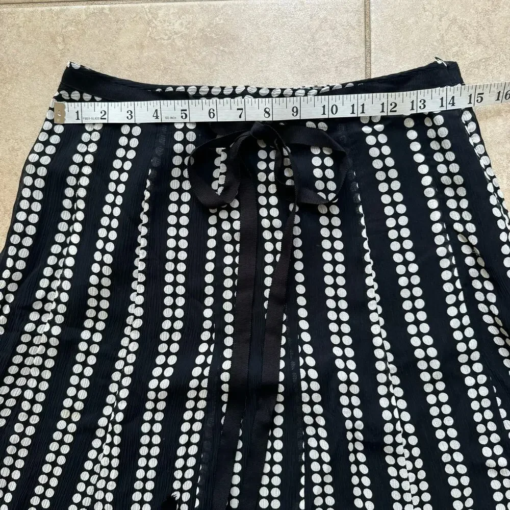 Silk Skirt Polka Dot Women’s Knee Length Coquette Whimsy Goth Fairy Preppy
